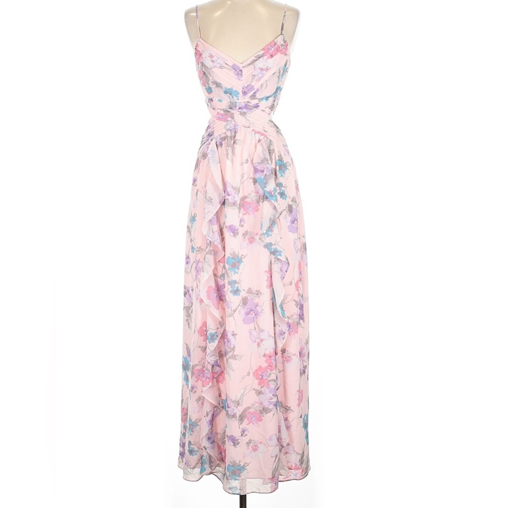 Lush Pink Floral Maxi Dress
